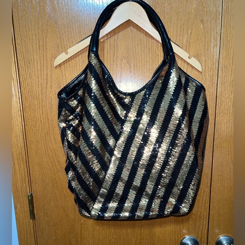 Charming Charlie Sequin Tote and wallet